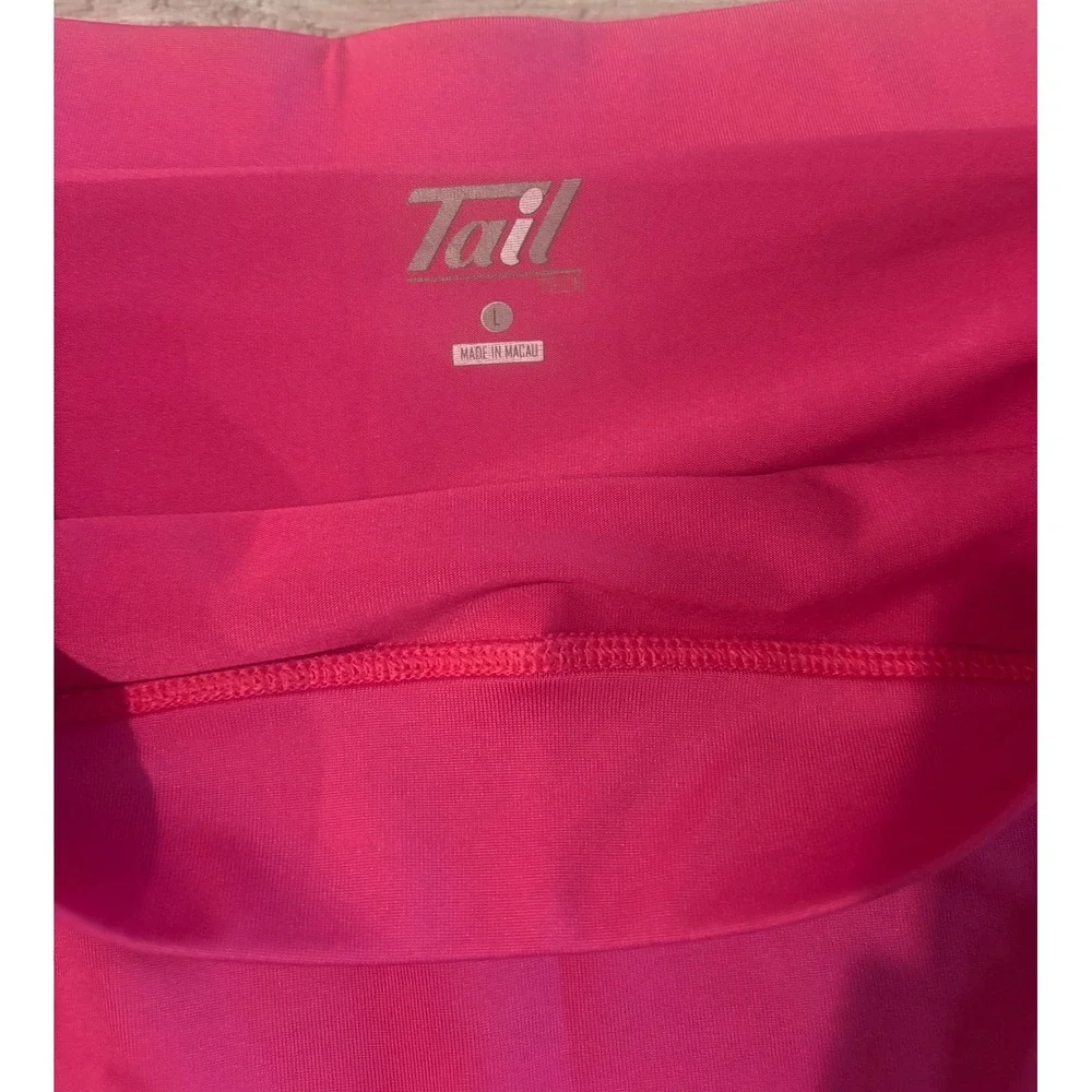Tail Pink Athletic Skort Womens Large Tennis Golf Skirt Striped Activewear L